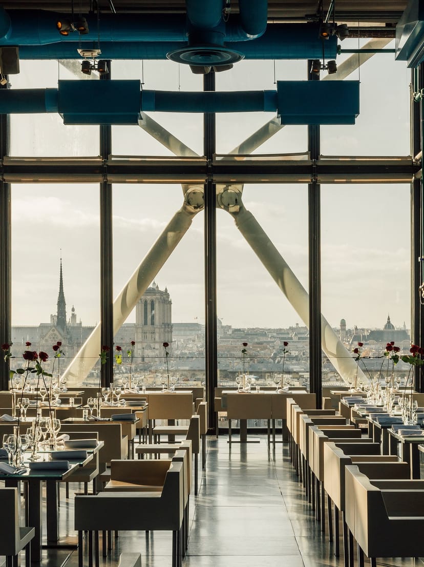 Restaurant le Georges, Centre Pompidou with skyline view for premium dining and event venue.
