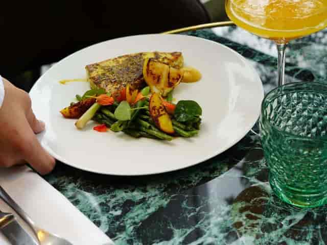 Gourmet banquet entree for VIP corporate dinner and executive retreat event.