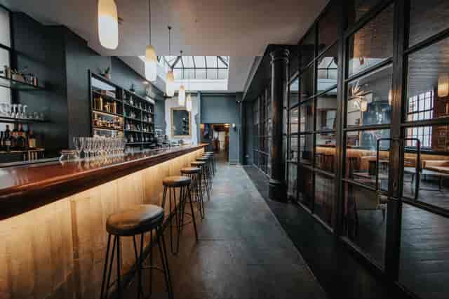 Industrial-chic BRIX LDN dining room for high-end networking and corporate receptions.