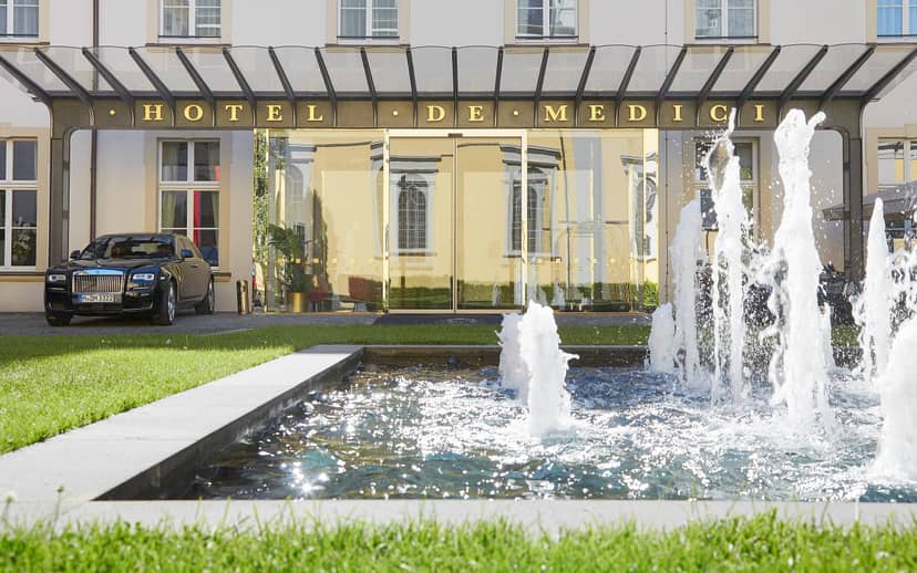 Luxury Living Hotel De Medici suite entrance, executive retreat and VIP event venue.