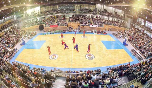 CASTELLO Düsseldorf sports arena with stadium seating for live events and entertainment.