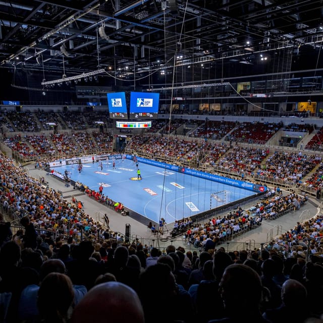 CASTELLO Düsseldorf arena with tiered seating for large-scale sporting events and tournaments.