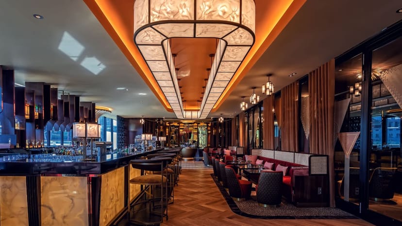 DOX Restaurant Chef's Table: VIP reception lounge for executive networking and corporate events.