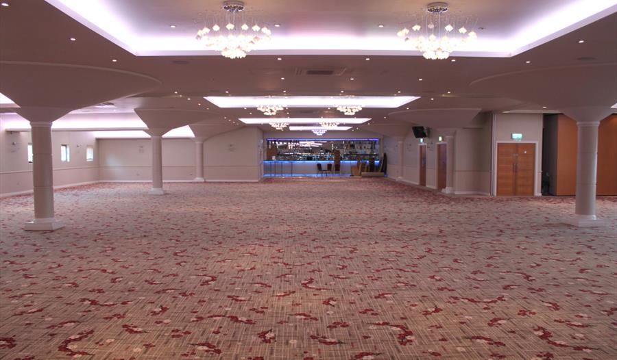 Spacious Main Suite at Grand Royale Banqueting, elegant venue for conferences or banquets. - Banner