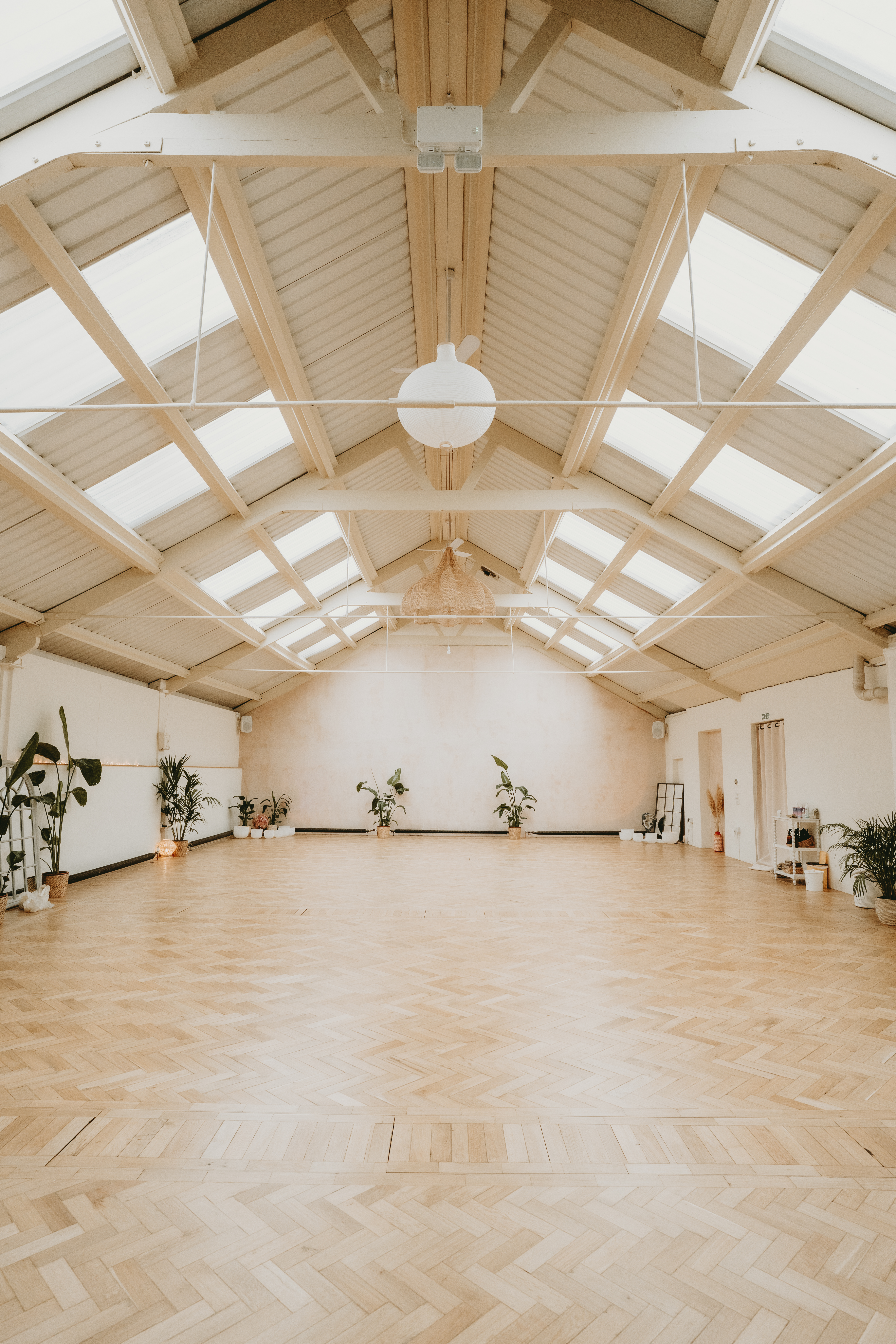 Soul Studio venue with vaulted ceilings for yoga retreats and boutique brand workshops. - Banner