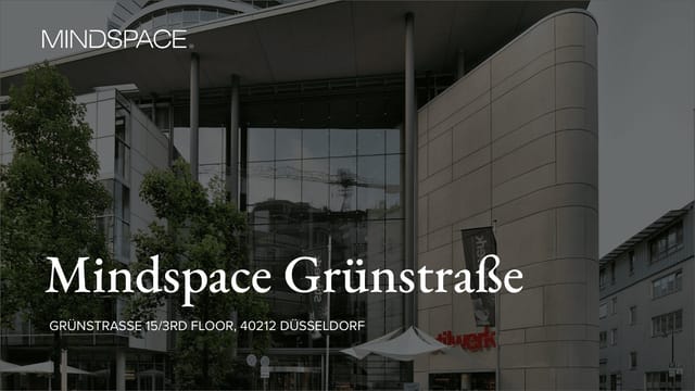 Modern Mindspace Düsseldorf business center, professional meeting space and office rental.