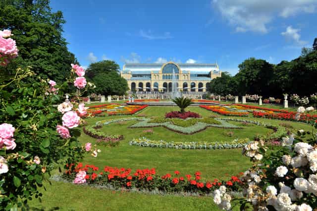 Botanical garden venue in Flora Köln for corporate galas and luxury outdoor weddings.