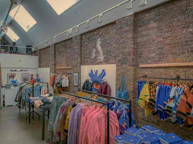 Industrial-chic venue with exposed brick, perfect for pop-up shops and brand activations.