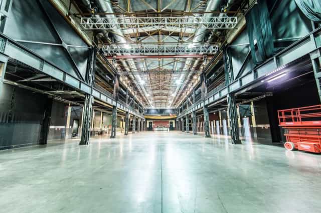 Industrial venue at Carlswerk Victoria, ideal for trade shows and brand activations.