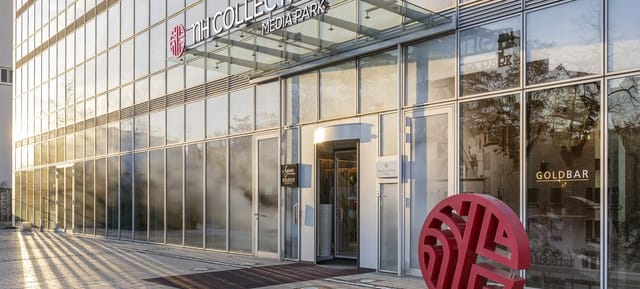 Modern NH Collection MediaPark exterior, professional event venue for conferences and meetings.