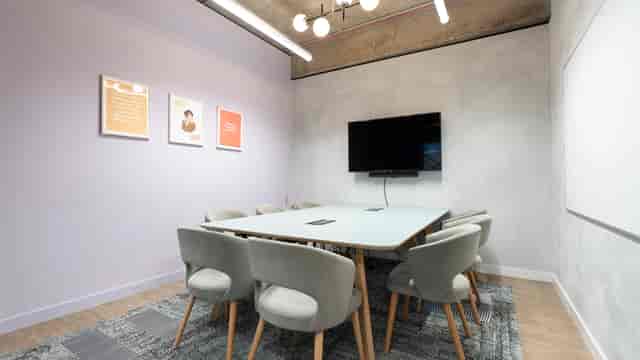 Modern meeting room at Runway East Aldgate East, perfect for presentations and collaboration.