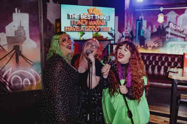 Karaoke room at Roxy Ball Room, vibrant venue for team-building events and parties.