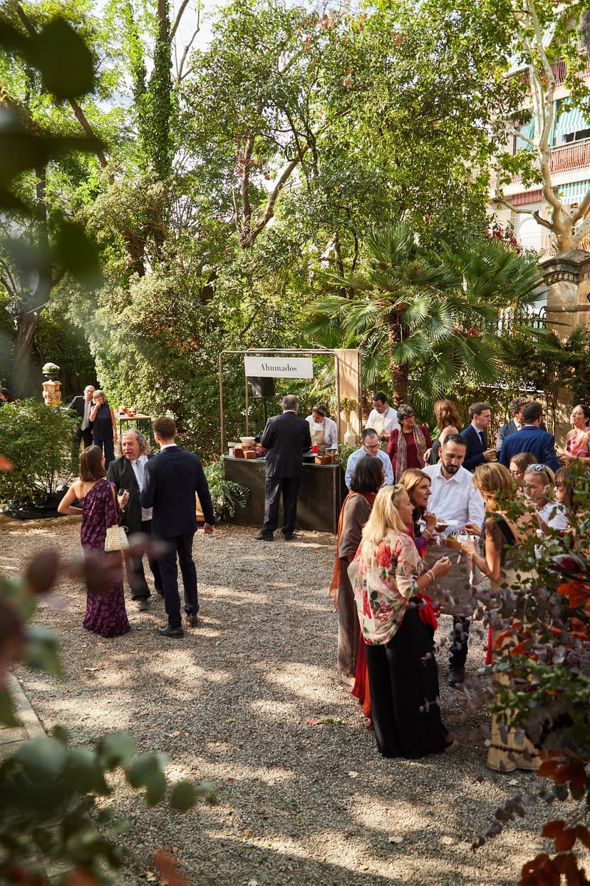 Torre Amat garden function room for upscale networking reception and corporate event.