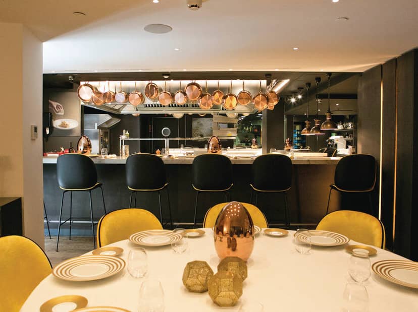 Sala Privada at Caelis: intimate chef’s table for exclusive corporate dining and private events.