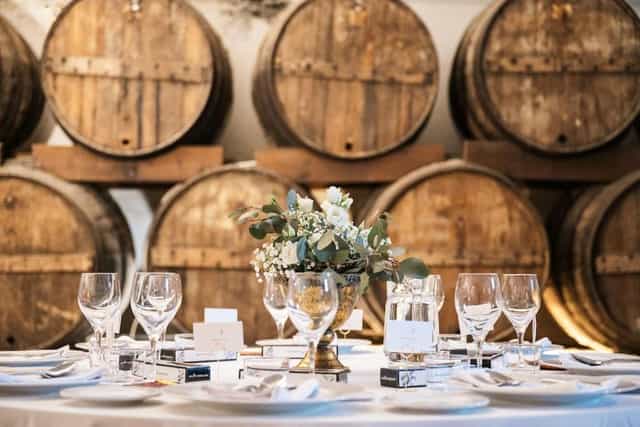 Rustic-chic barrel cellar venue for intimate corporate dinners and boutique private events.