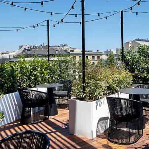 Modern Verbena Terrace rooftop for networking and cocktail events.