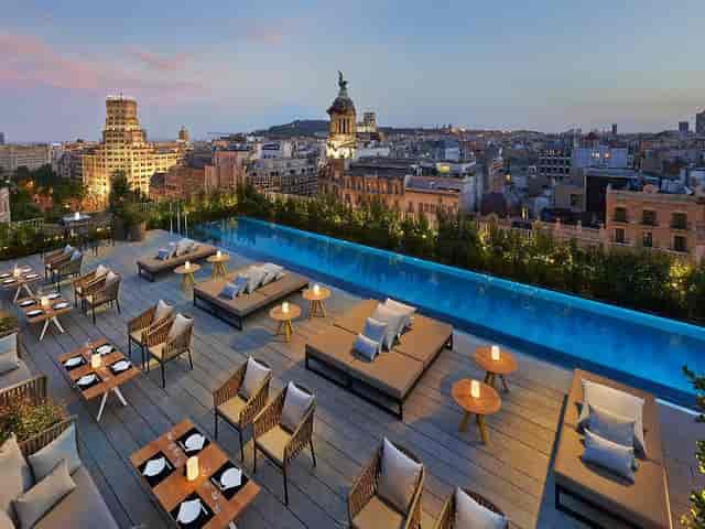 Luxury rooftop venue with infinity pool for corporate receptions and VIP networking events.