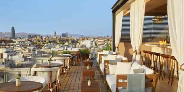 High-end rooftop venue with lounge seating for corporate receptions and VIP networking events.