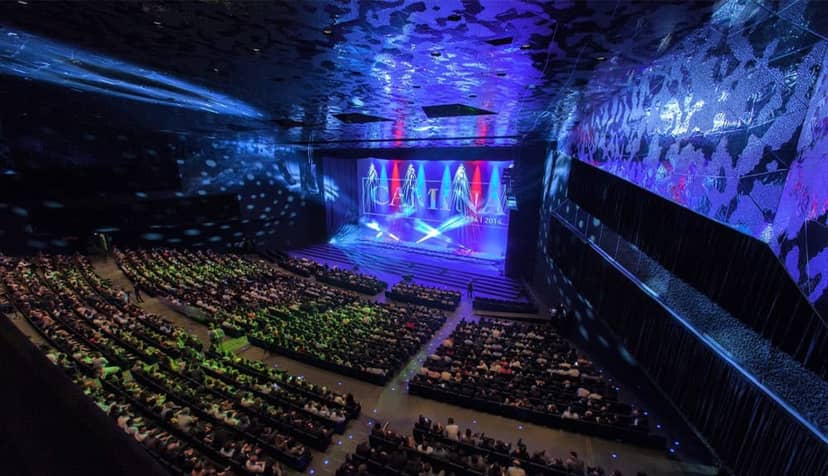 Auditori Fòrum at CCIB Barcelona: modern architectural venue for business conferences and events.