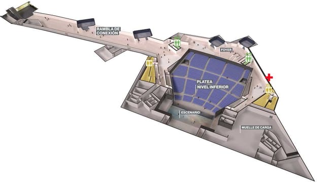 Isometric floor plan of Auditori Fòrum CCIB theater, event venue layout and seating chart.