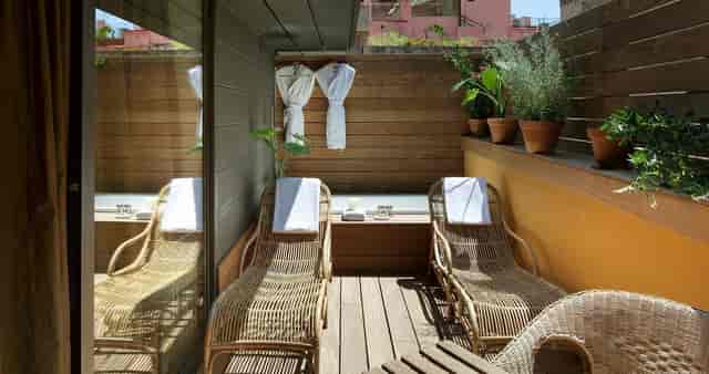 Private rooftop terrace at Hotel Neri, luxury venue for VIP incentive travel and corporate events.