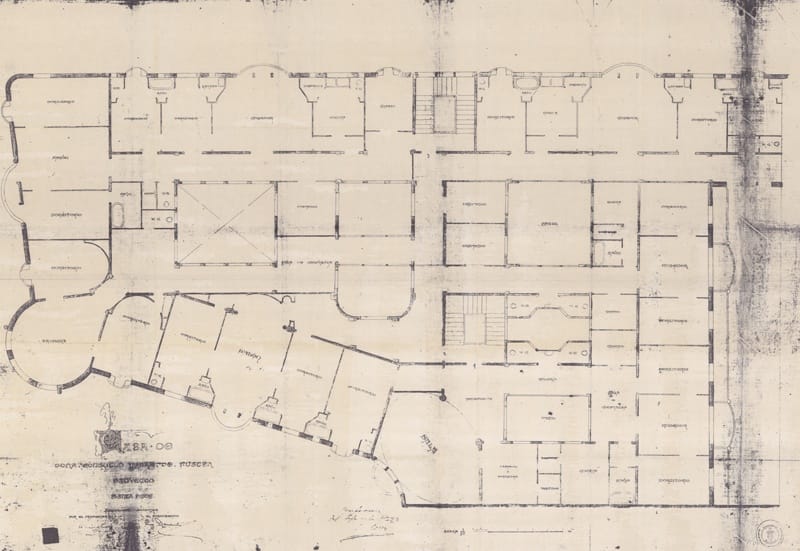Domènech i Montaner Hotel Casa Fuster: complex floor plan for unique event venue layout.