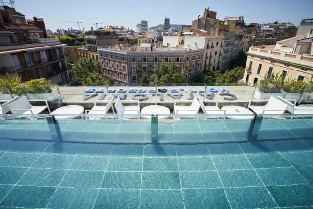Rooftop cocktail reception venue at Catalonia Eixample 1864, Barcelona for networking events.