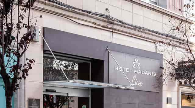 Boutique Hotel Madanis entrance for corporate retreats and executive meetings.
