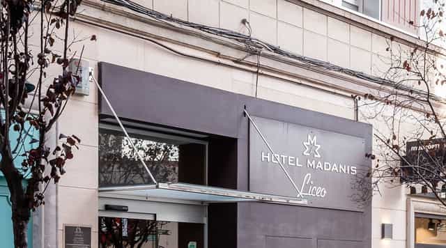 Boutique Hotel Madanis entrance for corporate retreats and executive meetings.