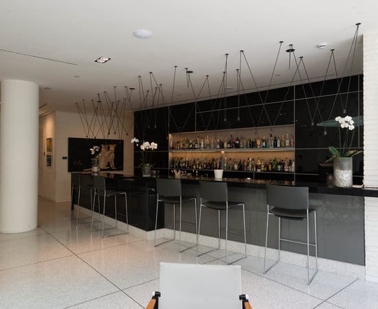 Contemporary hotel bar for intimate networking and premium corporate cocktail events.