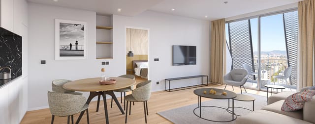 Modern Barcelona Room hotel suite for corporate breakout sessions and VIP meetings.