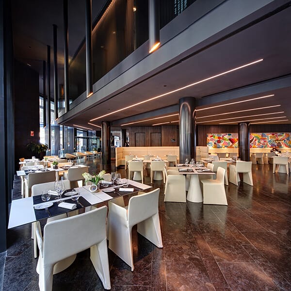 Modern Restaurante Balmes venue for corporate lunch or evening reception events.
