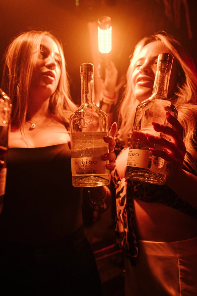 Sugar Barcelona VIP lounge with bottle service LED lighting for nightlife and club events.
