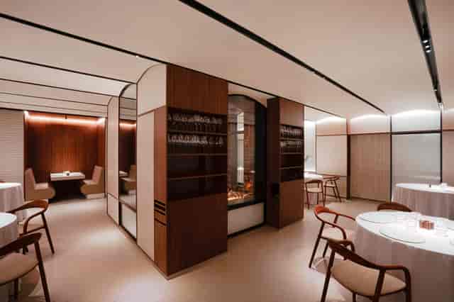 Semi-private dining at Cinc Sentits for intimate corporate events and high-end networking.