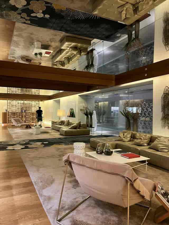 Terrat by Hublot lobby: modern executive lounge for VIP networking and corporate event breakouts.