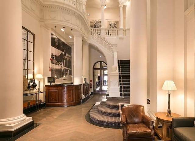 Elegant Period Hall hotel lobby, ideal for VIP registration and intimate event receptions.