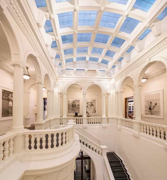 Library at Hotel Granvia: Historic, sunlit foyer for VIP networking and luxury cocktail events.