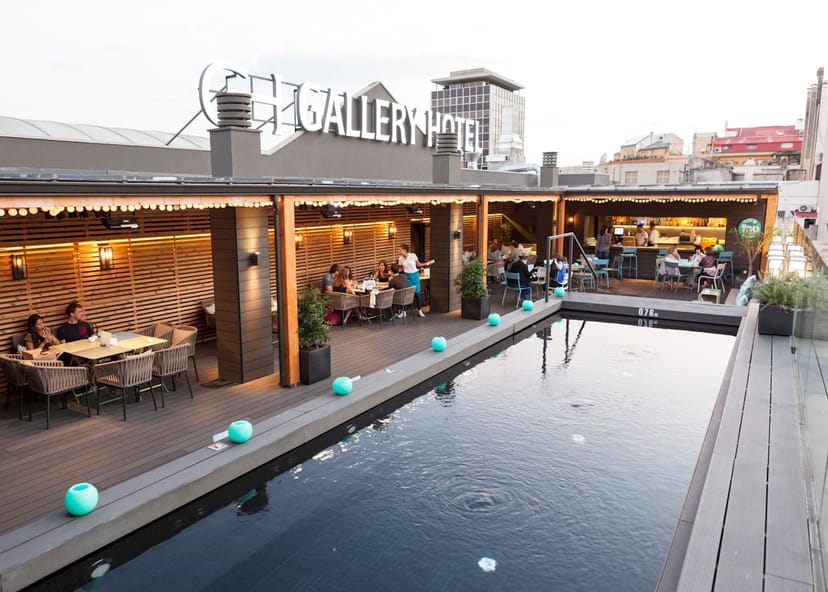 Gallery Hotel Barcelona rooftop venue for upscale corporate events and cocktail receptions.