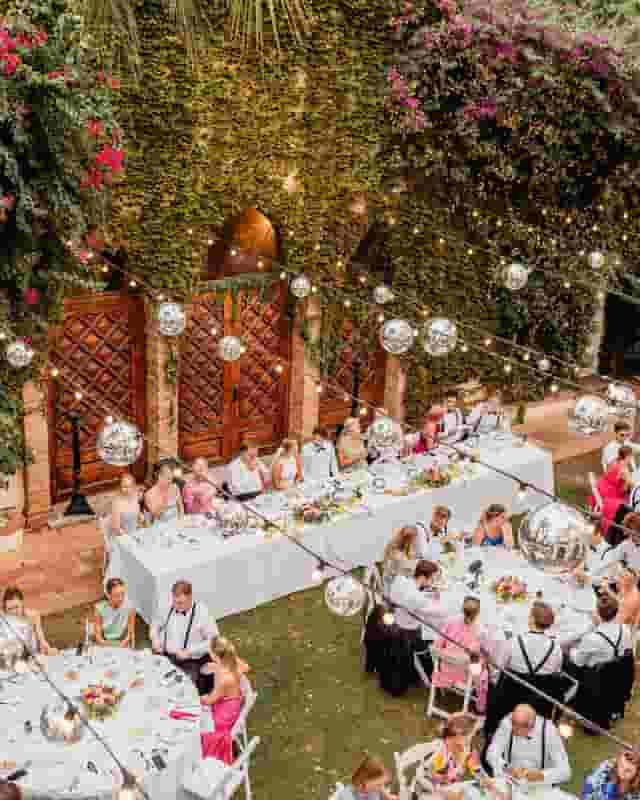 Open-air dinner area
