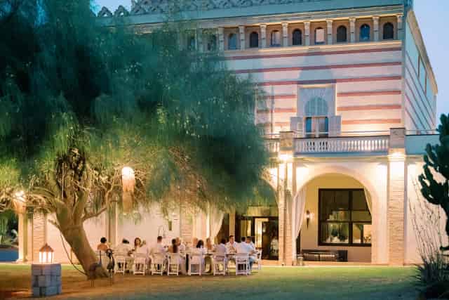 Open-air dinner area