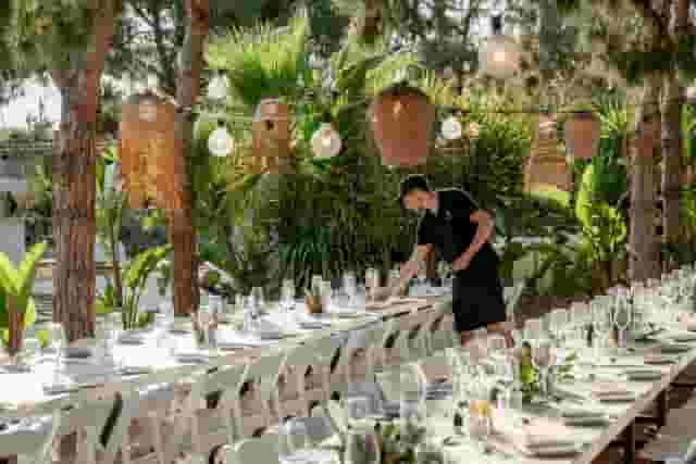 Open-air dinner area