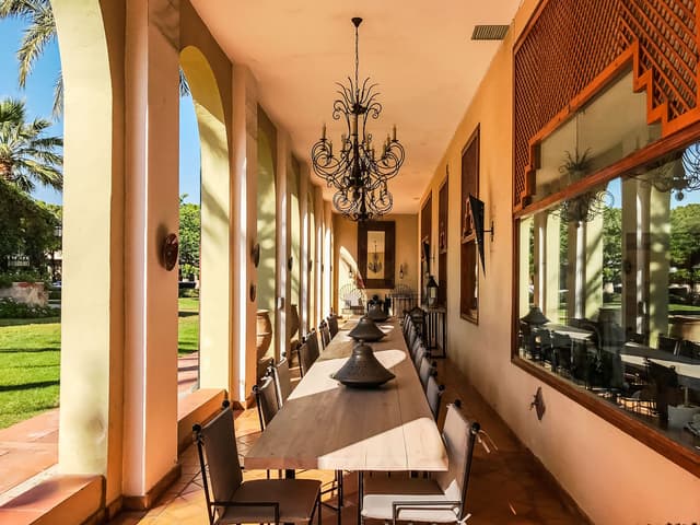 Open-air dinner area