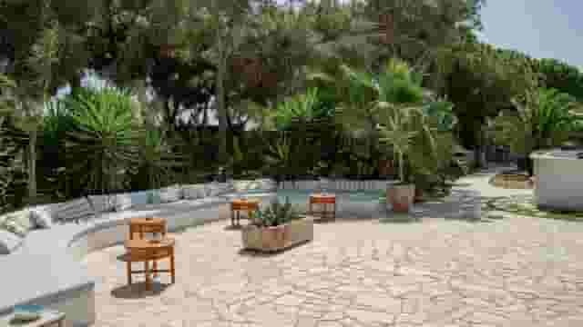 Open-air dinner area