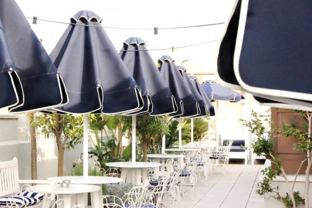 Hotel Midmost rooftop terrace: high-end cocktail reception area for corporate breakout events.