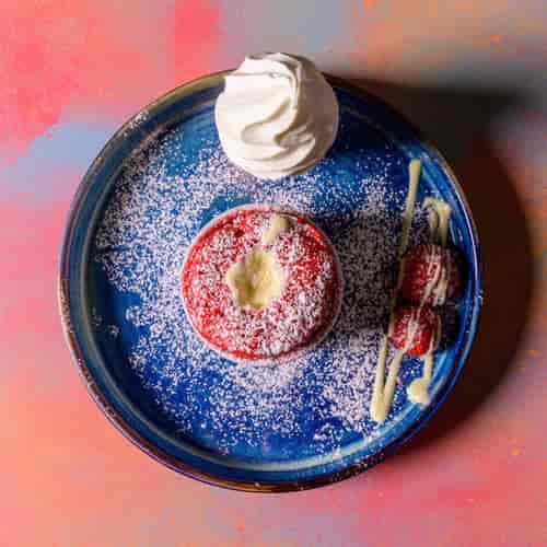 Refined plated dessert for gala menu or VIP banquet at The Urban Chocolatier Kentish Town.
