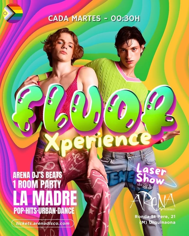 LGBTQ+ friendly Grupo Arena disco club with vibrant nightlife energy and youth party vibe.