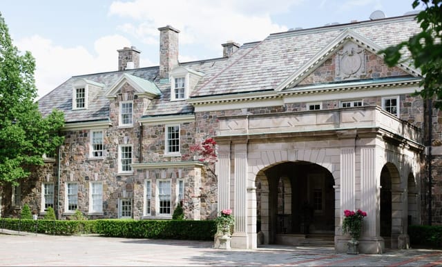 Graydon Hall Manor stone banquet hall for upscale corporate retreats and board meetings.