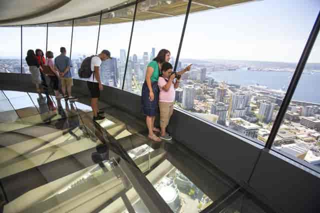 CN Tower observation deck with glass floor for premium corporate events and venue rentals.