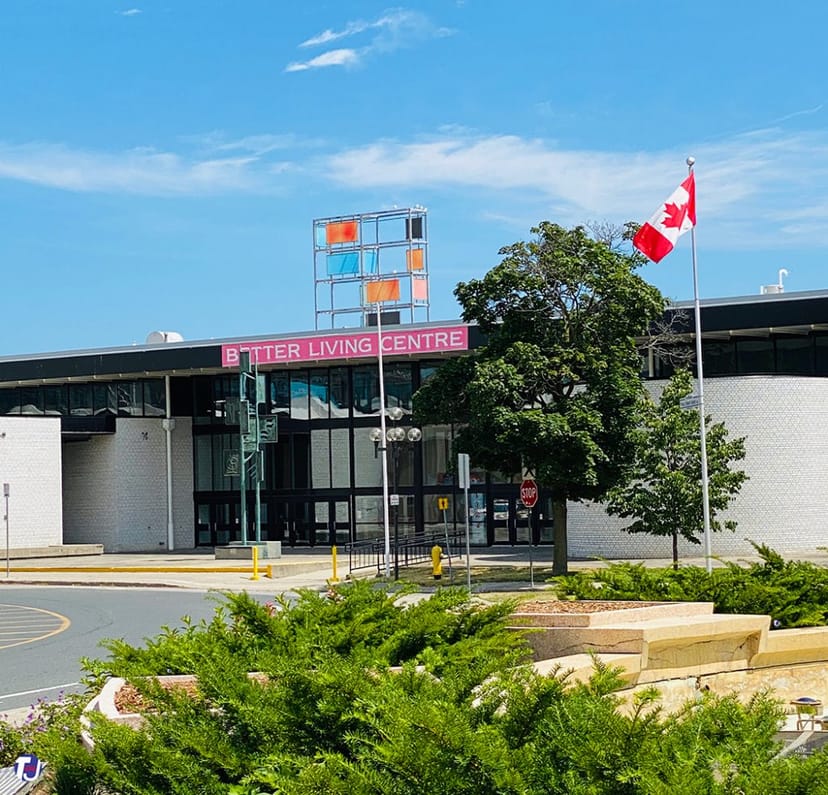 Better Living Centre exterior with mid-century architecture for trade shows and public events.