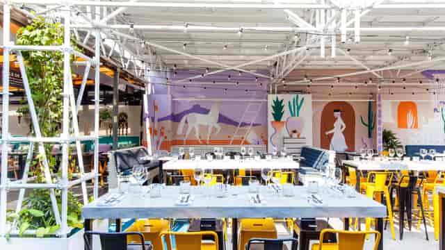 Sky Yard at The Drake Hotel: industrial venue for cocktail hours and networking events.